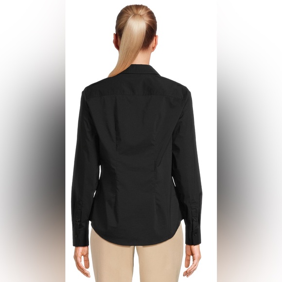 Time and Tru Women's Long Sleeve Button Down Shirt - Picture 3 of 4